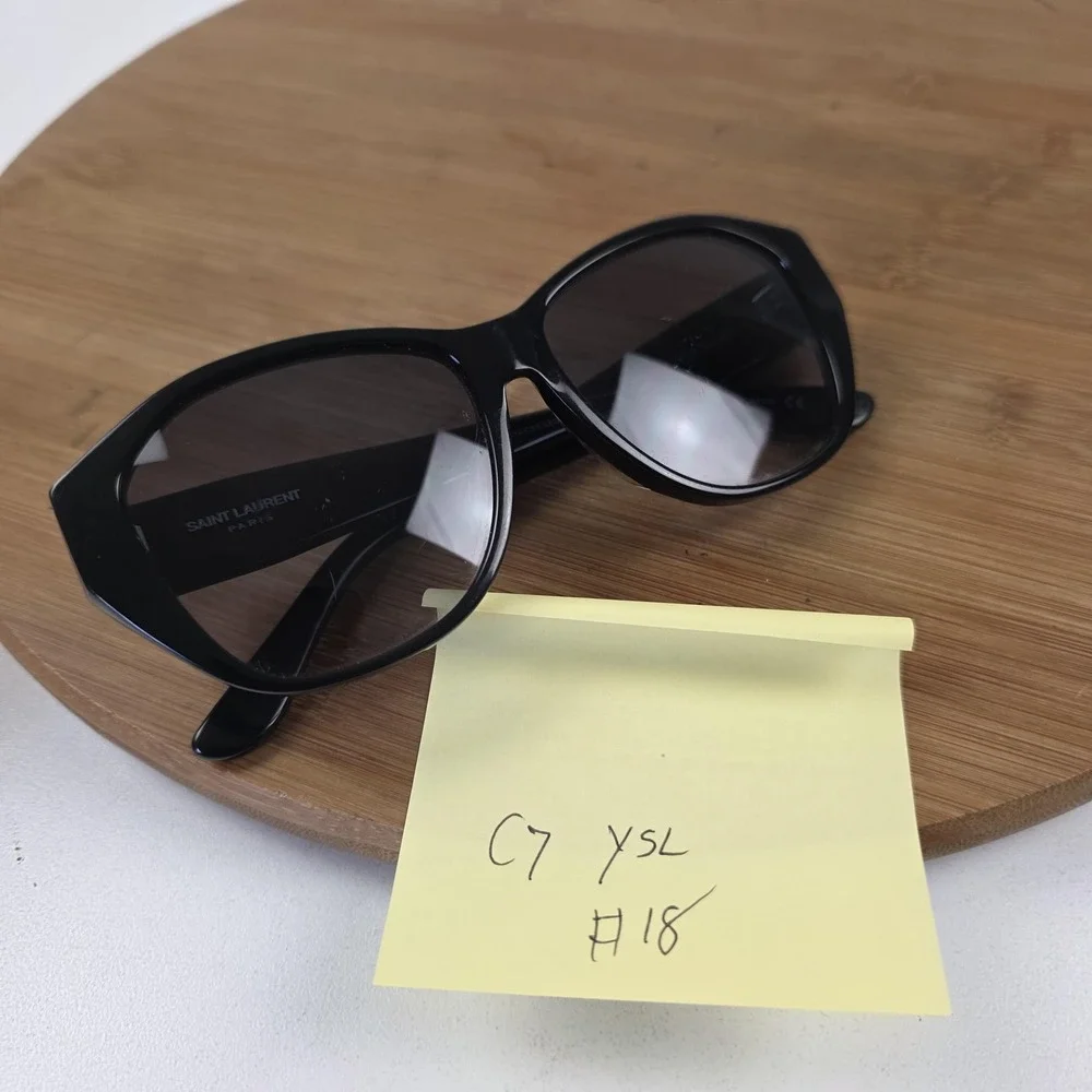 Saint Laurent SL M8/FN Sunglasses Womens 57-15 Black Gray Cat Eye Gradient Japan - Picture 16 of 16